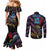 Custom Antigua & Barbuda Cricket Falcons Couples Matching Mermaid Dress and Long Sleeve Button Shirt Through The Fire - Wonder Print Shop