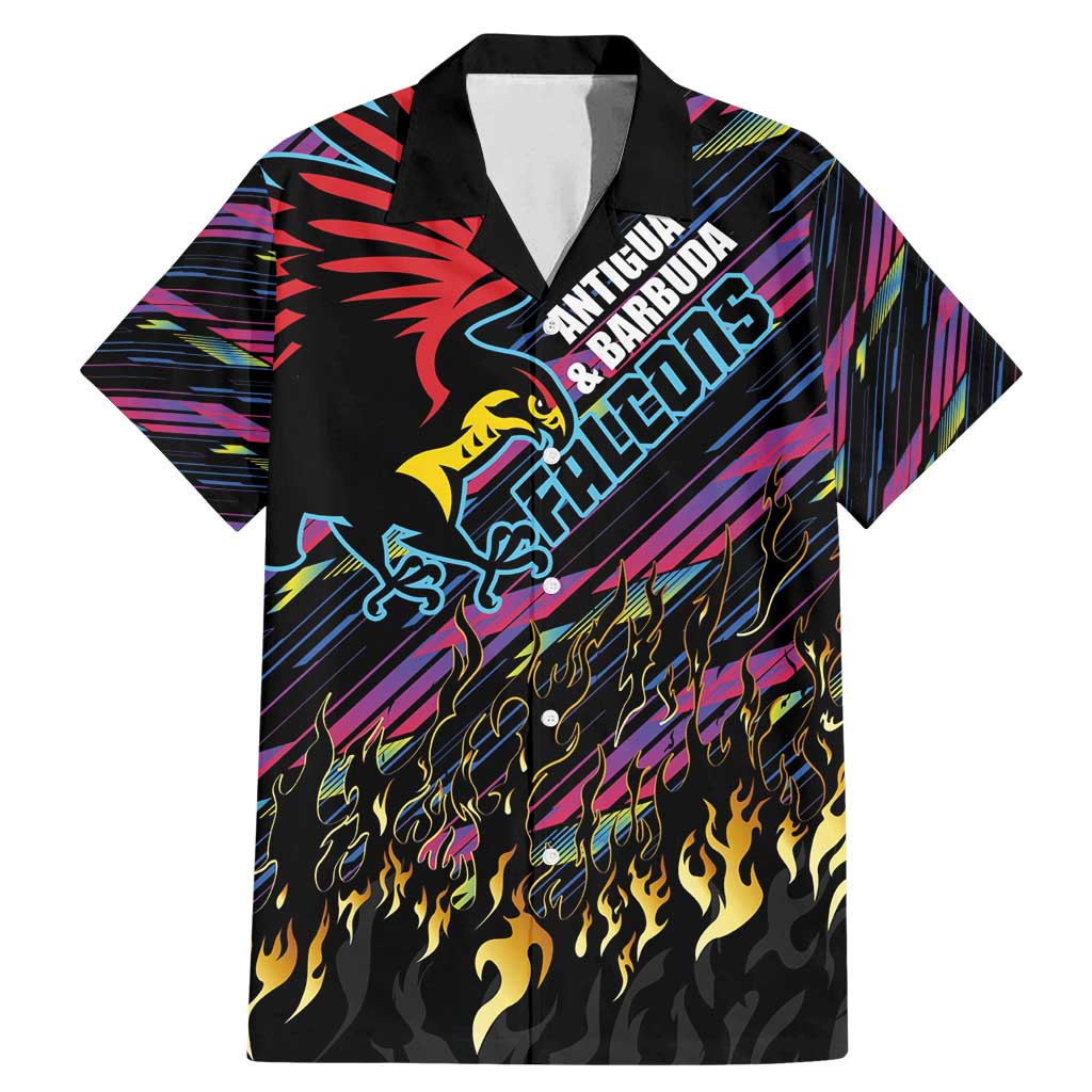 Custom Antigua & Barbuda Cricket Falcons Family Matching Mermaid Dress and Hawaiian Shirt Through The Fire - Wonder Print Shop