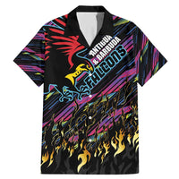 Custom Antigua & Barbuda Cricket Falcons Family Matching Mermaid Dress and Hawaiian Shirt Through The Fire - Wonder Print Shop