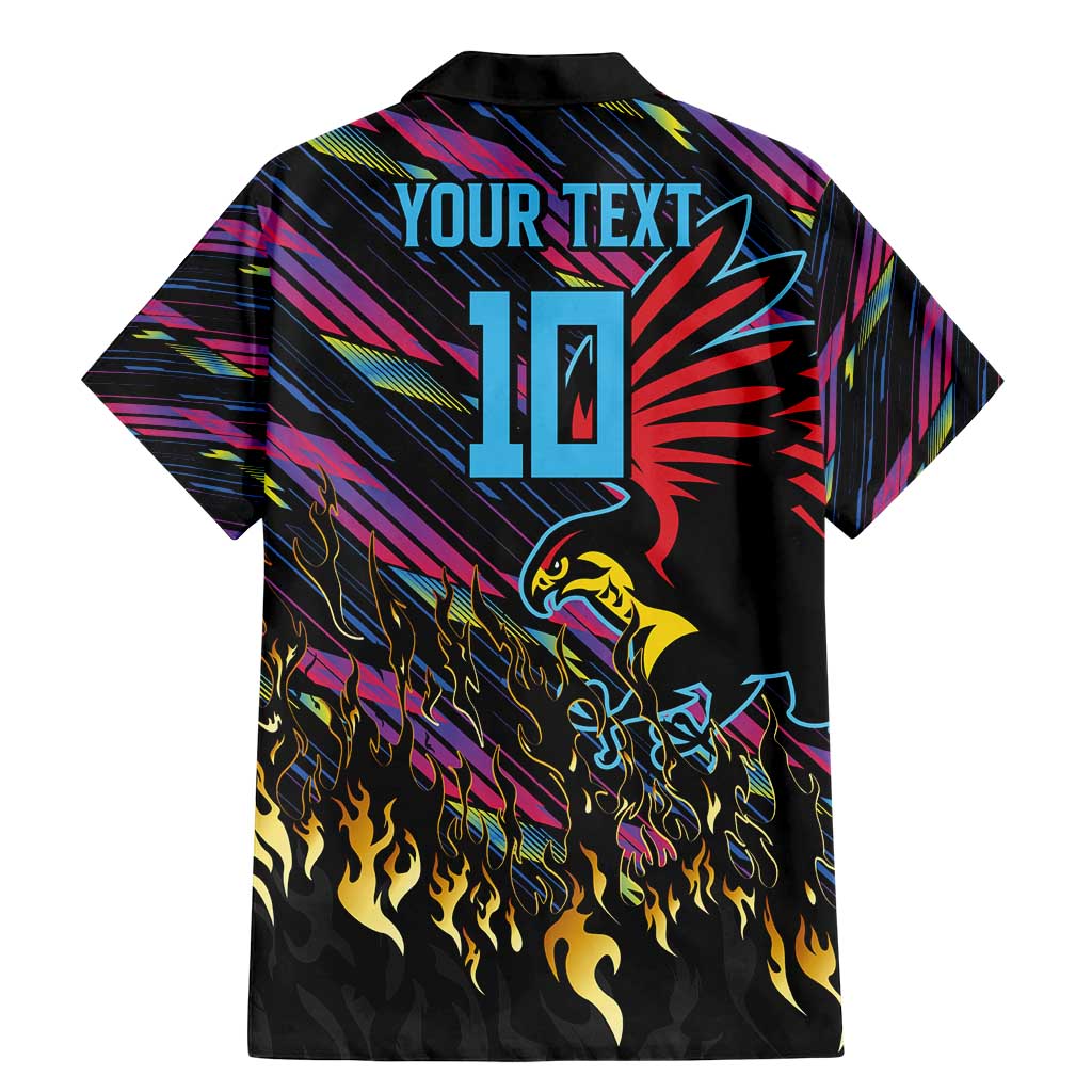 Custom Antigua & Barbuda Cricket Falcons Family Matching Mermaid Dress and Hawaiian Shirt Through The Fire - Wonder Print Shop