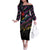 Custom Antigua & Barbuda Cricket Falcons Family Matching Off The Shoulder Long Sleeve Dress and Hawaiian Shirt Through The Fire - Wonder Print Shop