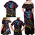 Custom Antigua & Barbuda Cricket Falcons Family Matching Off Shoulder Maxi Dress and Hawaiian Shirt Through The Fire - Wonder Print Shop