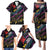 Custom Antigua & Barbuda Cricket Falcons Family Matching Puletasi and Hawaiian Shirt Through The Fire - Wonder Print Shop