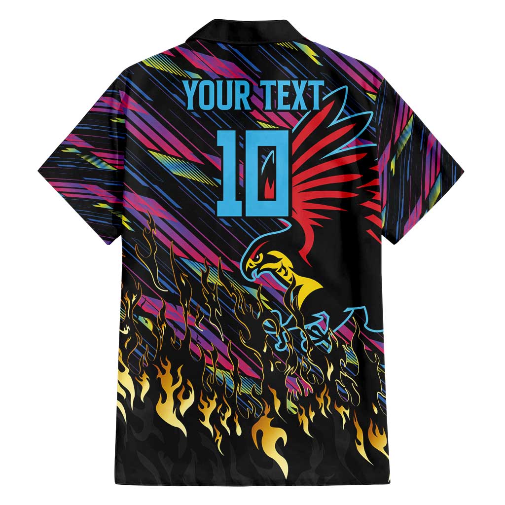 Custom Antigua & Barbuda Cricket Falcons Family Matching Short Sleeve Bodycon Dress and Hawaiian Shirt Through The Fire - Wonder Print Shop