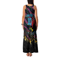 Custom Antigua & Barbuda Cricket Falcons Family Matching Tank Maxi Dress and Hawaiian Shirt Through The Fire - Wonder Print Shop