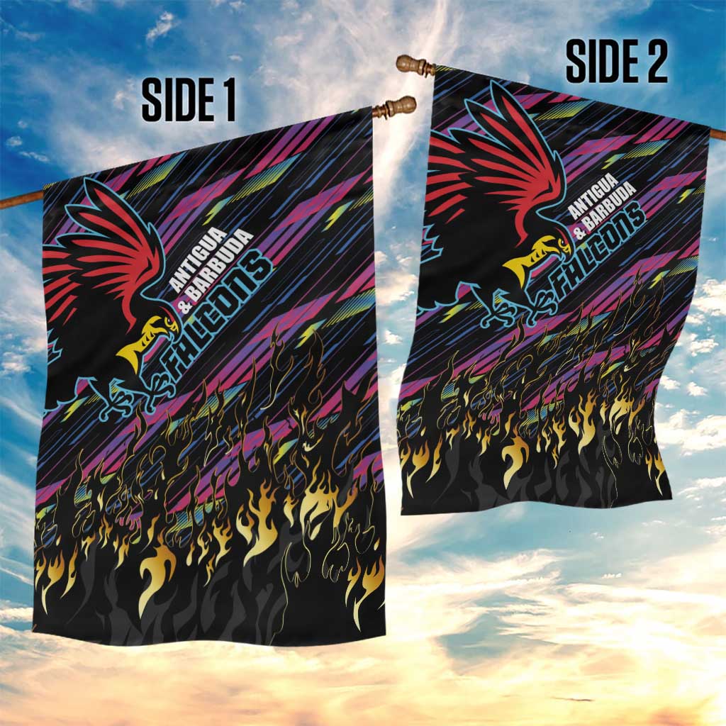 Antigua & Barbuda Cricket Falcons Garden Flag Through The Fire - Wonder Print Shop