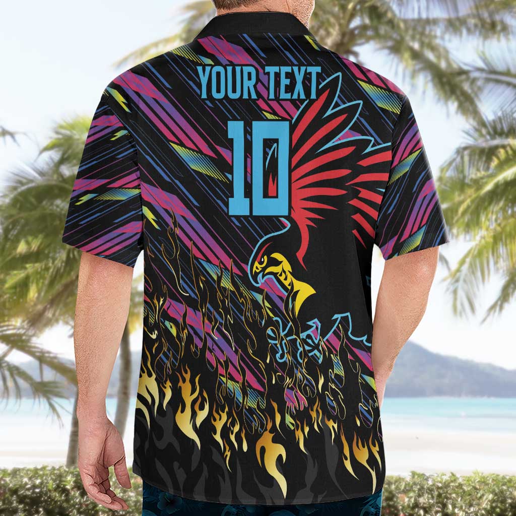 Custom Antigua & Barbuda Cricket Falcons Hawaiian Shirt Through The Fire - Wonder Print Shop