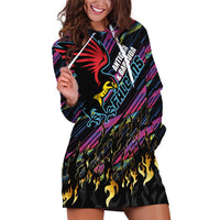 Custom Antigua & Barbuda Cricket Falcons Hoodie Dress Through The Fire - Wonder Print Shop