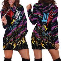 Custom Antigua & Barbuda Cricket Falcons Hoodie Dress Through The Fire - Wonder Print Shop