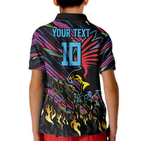 Custom Antigua & Barbuda Cricket Falcons Kid Polo Shirt Through The Fire - Wonder Print Shop