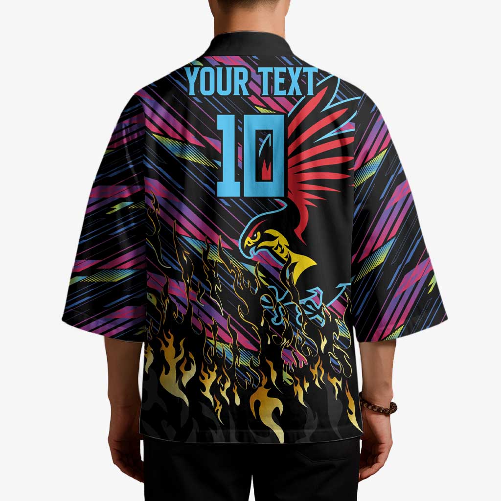 Custom Antigua & Barbuda Cricket Falcons Kimono Through The Fire - Wonder Print Shop