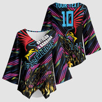 Custom Antigua & Barbuda Cricket Falcons Kimono Sleeve Blouse Through The Fire - Wonder Print Shop