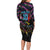 Custom Antigua & Barbuda Cricket Falcons Long Sleeve Bodycon Dress Through The Fire - Wonder Print Shop