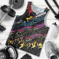 Custom Antigua & Barbuda Cricket Falcons Men Tank Top Through The Fire - Wonder Print Shop