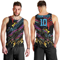 Custom Antigua & Barbuda Cricket Falcons Men Tank Top Through The Fire - Wonder Print Shop