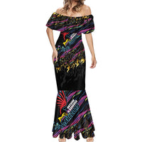 Custom Antigua & Barbuda Cricket Falcons Mermaid Dress Through The Fire - Wonder Print Shop