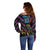 Custom Antigua & Barbuda Cricket Falcons Off Shoulder Sweater Through The Fire - Wonder Print Shop