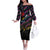 Custom Antigua & Barbuda Cricket Falcons Off The Shoulder Long Sleeve Dress Through The Fire - Wonder Print Shop