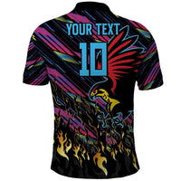 Custom Antigua & Barbuda Cricket Falcons Polo Shirt Through The Fire - Wonder Print Shop