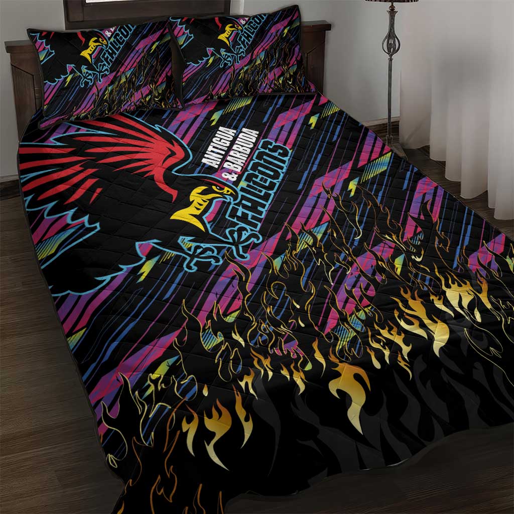 Antigua & Barbuda Cricket Falcons Quilt Bed Set Through The Fire - Wonder Print Shop