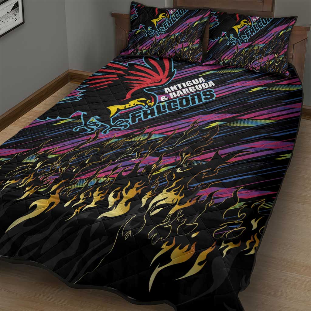 Antigua & Barbuda Cricket Falcons Quilt Bed Set Through The Fire - Wonder Print Shop