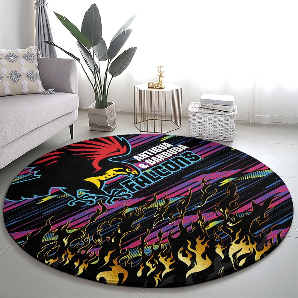 Antigua & Barbuda Cricket Falcons Round Carpet Through The Fire - Wonder Print Shop