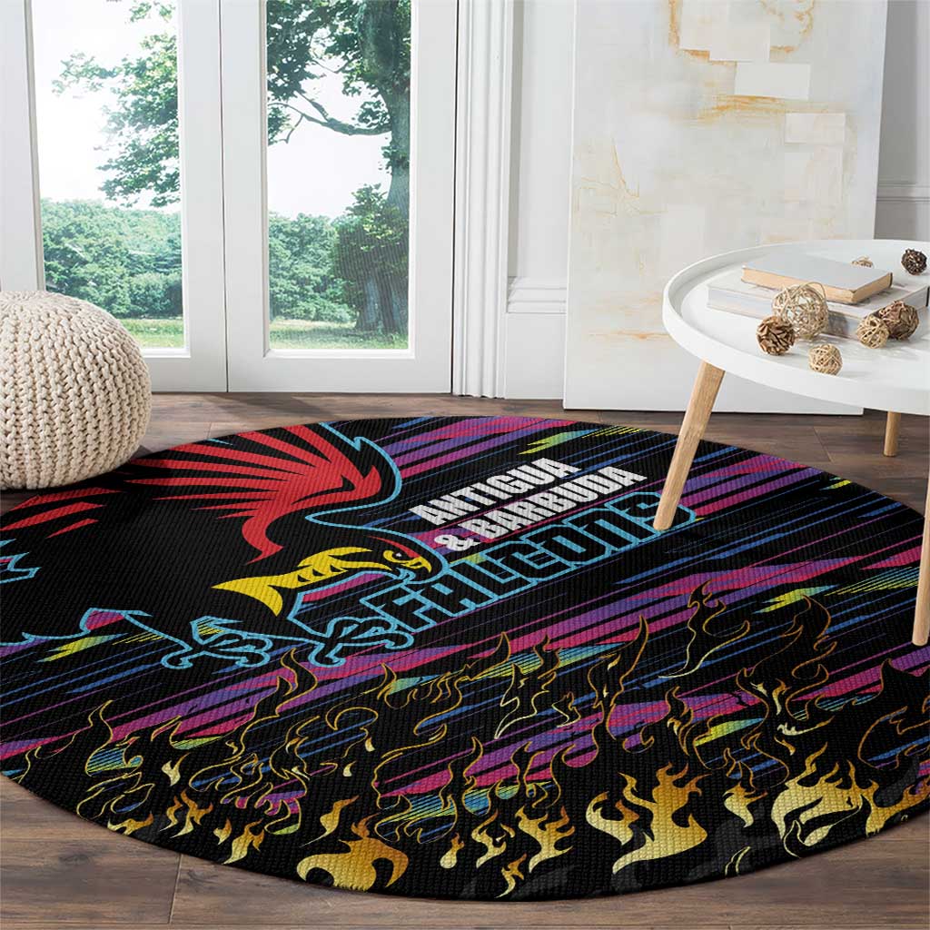 Antigua & Barbuda Cricket Falcons Round Carpet Through The Fire - Wonder Print Shop