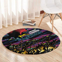 Antigua & Barbuda Cricket Falcons Round Carpet Through The Fire - Wonder Print Shop