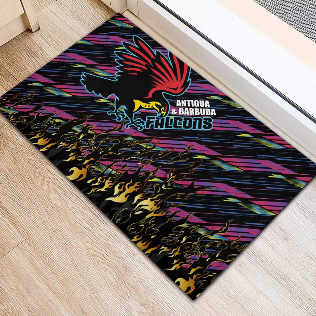 Antigua & Barbuda Cricket Falcons Rubber Doormat Through The Fire - Wonder Print Shop