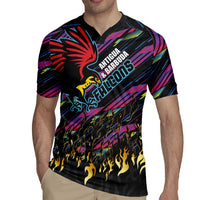 Custom Antigua & Barbuda Cricket Falcons Rugby Jersey Through The Fire - Wonder Print Shop