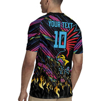 Custom Antigua & Barbuda Cricket Falcons Rugby Jersey Through The Fire - Wonder Print Shop