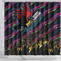 Antigua & Barbuda Cricket Falcons Shower Curtain Through The Fire - Wonder Print Shop