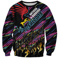 Custom Antigua & Barbuda Cricket Falcons Sweatshirt Through The Fire - Wonder Print Shop