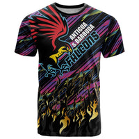 Custom Antigua & Barbuda Cricket Falcons T Shirt Through The Fire - Wonder Print Shop