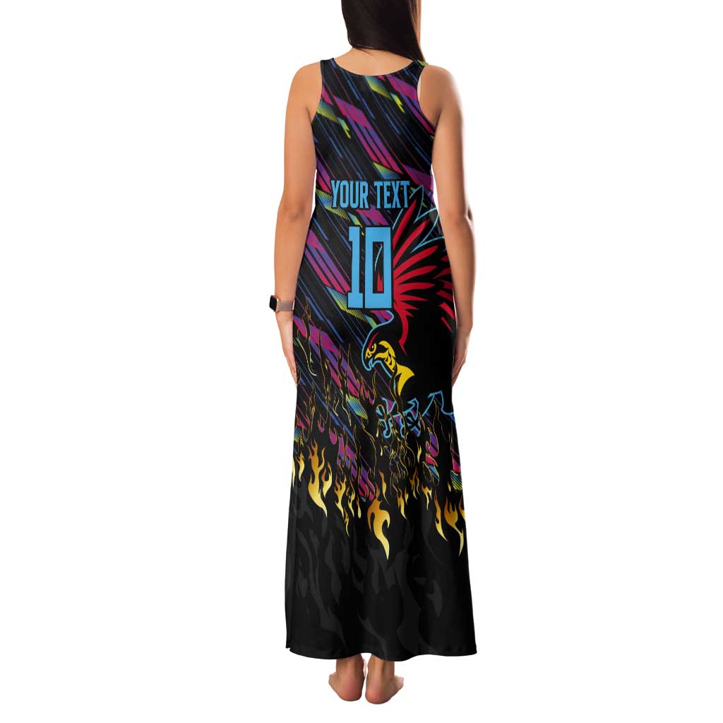 Custom Antigua & Barbuda Cricket Falcons Tank Maxi Dress Through The Fire - Wonder Print Shop