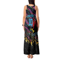Custom Antigua & Barbuda Cricket Falcons Tank Maxi Dress Through The Fire - Wonder Print Shop