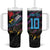 Custom Antigua & Barbuda Cricket Falcons Tumbler With Handle Through The Fire - Wonder Print Shop