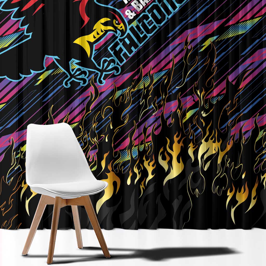 Antigua & Barbuda Cricket Falcons Window Curtain Through The Fire - Wonder Print Shop