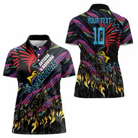 Custom Antigua & Barbuda Cricket Falcons Women Polo Shirt Through The Fire - Wonder Print Shop