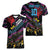 Custom Antigua & Barbuda Cricket Falcons Women V-Neck T-Shirt Through The Fire - Wonder Print Shop