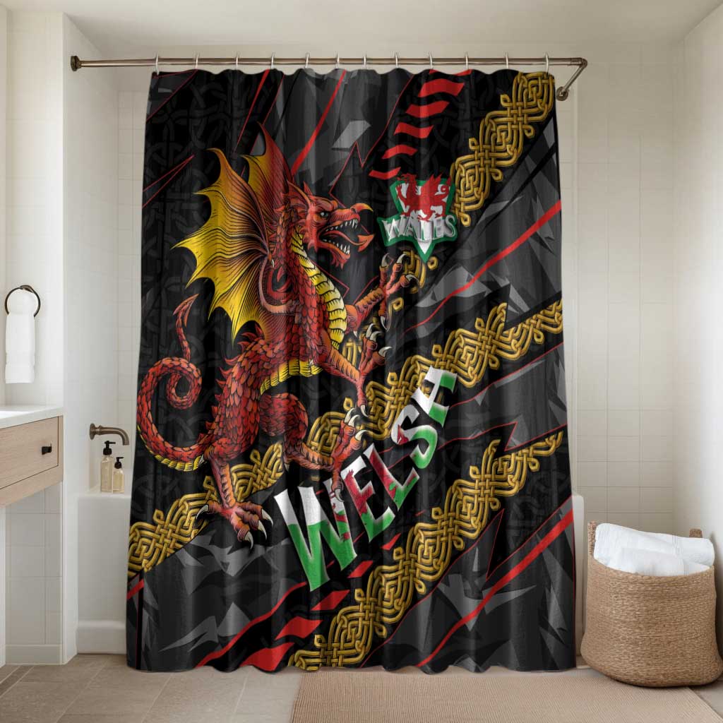 Welsh Celtic Bathroom Set Wales Y Ddraig Goch with Celtic Knot Sporty - Wonder Print Shop