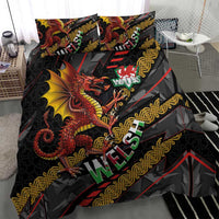 Welsh Celtic Bedding Set Wales Y Ddraig Goch with Celtic Knot Sporty - Wonder Print Shop