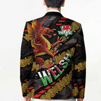 Welsh Celtic Blazer Wales Y Ddraig Goch with Celtic Knot Sporty - Wonder Print Shop