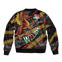 Welsh Celtic Bomber Jacket Wales Y Ddraig Goch with Celtic Knot Sporty - Wonder Print Shop