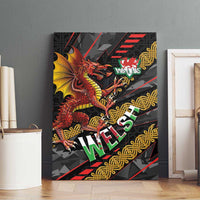 Welsh Celtic Canvas Wall Art Wales Y Ddraig Goch with Celtic Knot Sporty - Wonder Print Shop