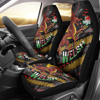 Welsh Celtic Car Seat Cover Wales Y Ddraig Goch with Celtic Knot Sporty - Wonder Print Shop