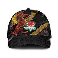 Welsh Celtic Classic Cap Wales Y Ddraig Goch with Celtic Knot Sporty - Wonder Print Shop