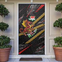 Welsh Celtic Door Cover Wales Y Ddraig Goch with Celtic Knot Sporty - Wonder Print Shop