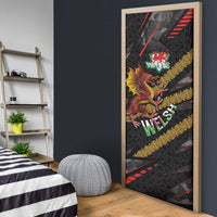 Welsh Celtic Door Cover Wales Y Ddraig Goch with Celtic Knot Sporty - Wonder Print Shop