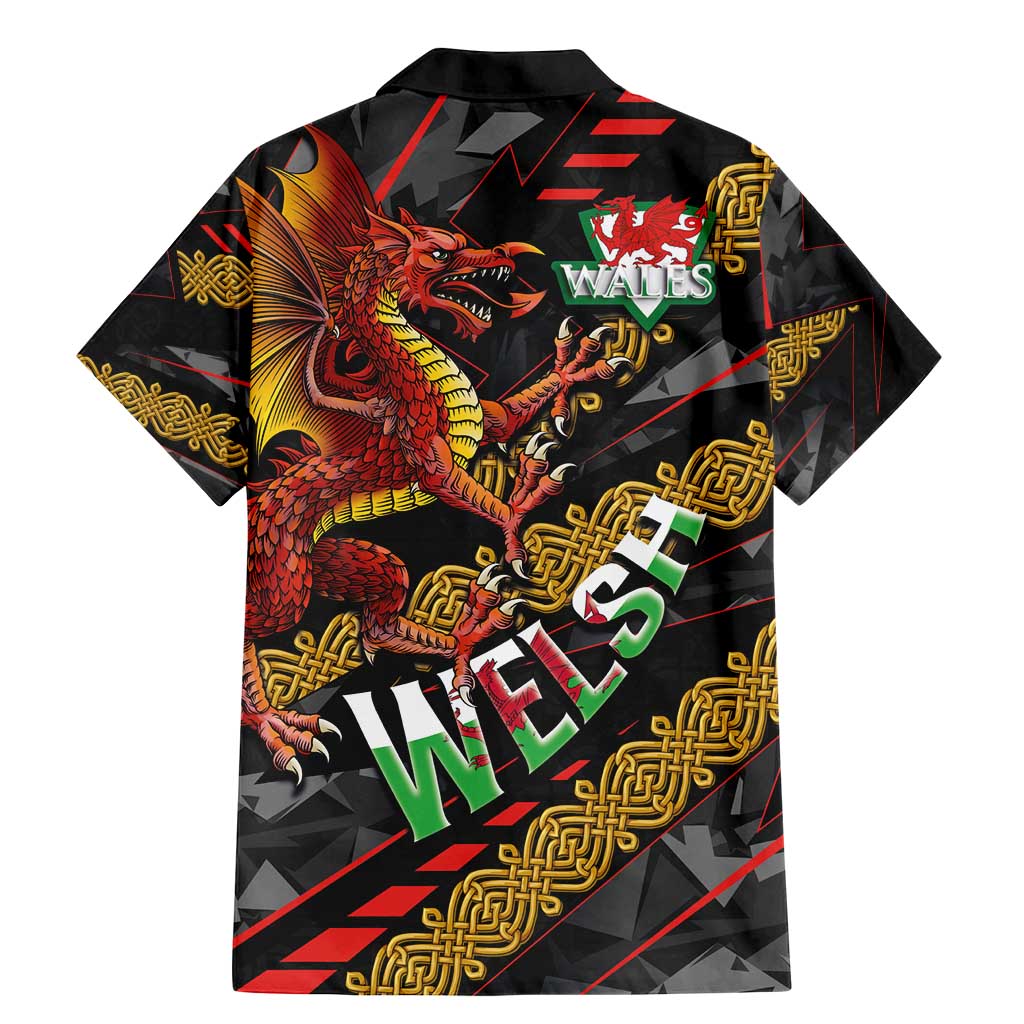 Welsh Celtic Family Matching Mermaid Dress and Hawaiian Shirt Wales Y Ddraig Goch with Celtic Knot Sporty - Wonder Print Shop